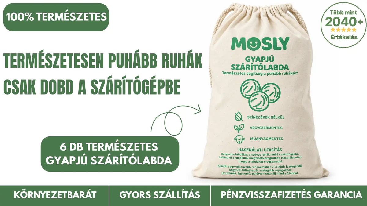 Mosly Gyapjú Szárítólabda - 6 db labda