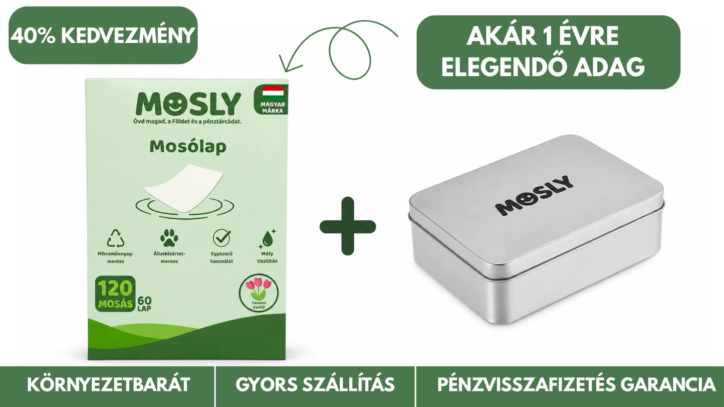 Mosly Mosólap 120 mosásra + Tároló